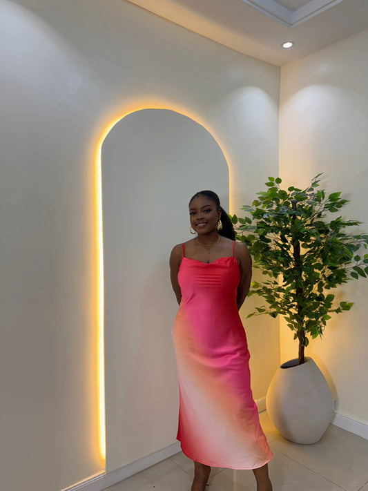 Gradient Slip Dress