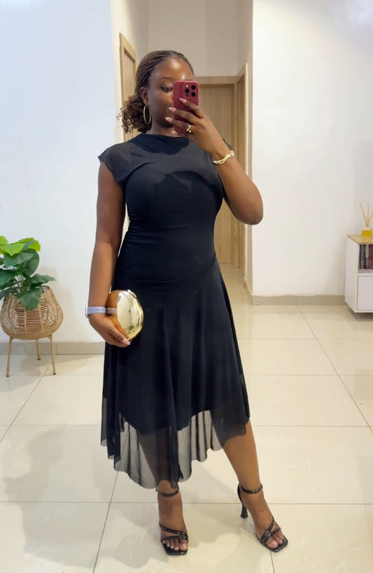 Black Mesh Dress