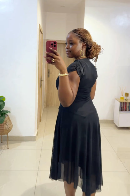 Black Mesh Dress
