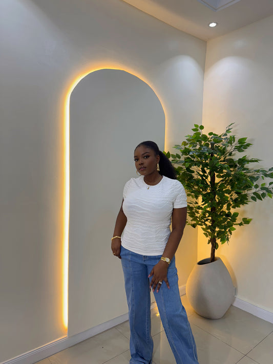 Ribbed Top - White