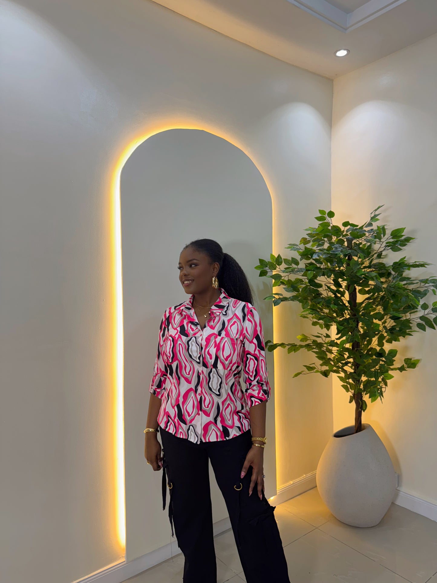 Pattern Shirt - Pink