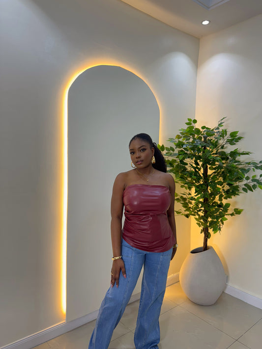 Leather Tube Top
