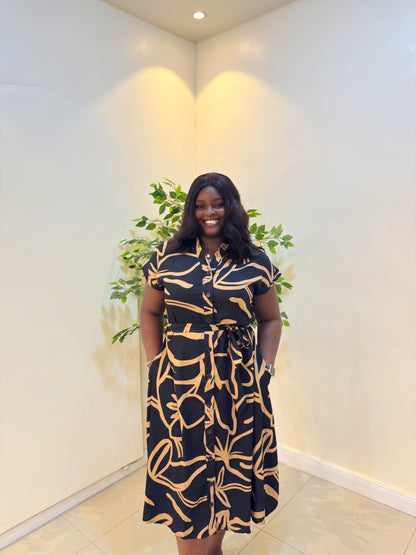 Amari Flared Shirt Dress